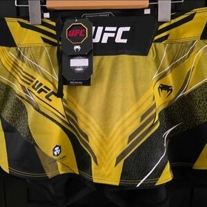 UFC Yellow and Black Athletic Fight Shorts